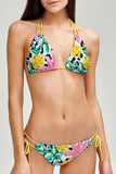Pineapple Feast Sara Tropical Strappy Triangle Bikini Top - Women - Pineapple Clothing
