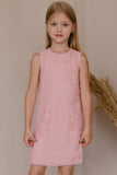 Pink Crochet Lace Sleeveless Shift Fancy Cocktail Party Dress - Girls - Pineapple Clothing