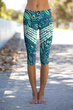 Revival Ellie Green Performance Yoga Capri Leggings - Women - Pineapple Clothing