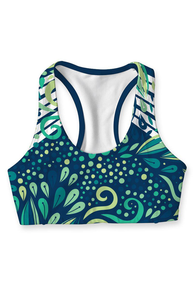 SEMI-ANNUAL SALE! Revival Stella Green Seamless Racerback Sport Yoga Bra - Women - Pineapple Clothing