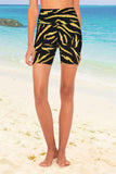 Roarsome Karen Black & Gold Performance Yoga Biker Shorts - Women - Pineapple Clothing