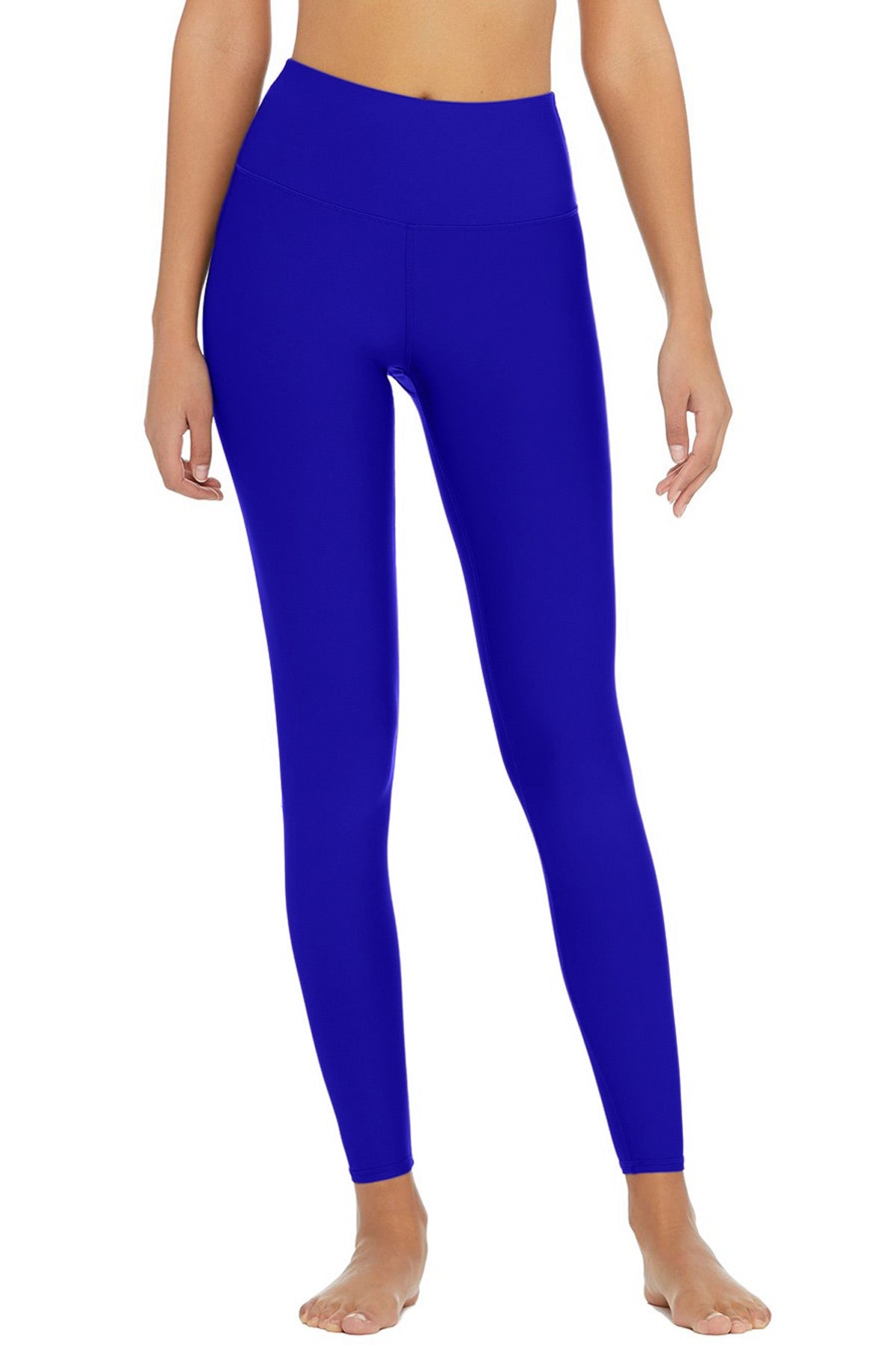 Royal Blue UV 50+ Lucy Vivid Performance Leggings Yoga Pants - Women - Pineapple Clothing