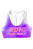 Run for Fun Stella Purple Seamless Racerback Running Sport Bra - Women - Pineapple Clothing