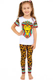3 for $49! Safari Lucy Brown Cute Leopard Print Leggings - Girls - Pineapple Clothing