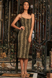 Sage Green Animal Print Sleeveless Bodycon Evening Midi Dress - Women - Pineapple Clothing