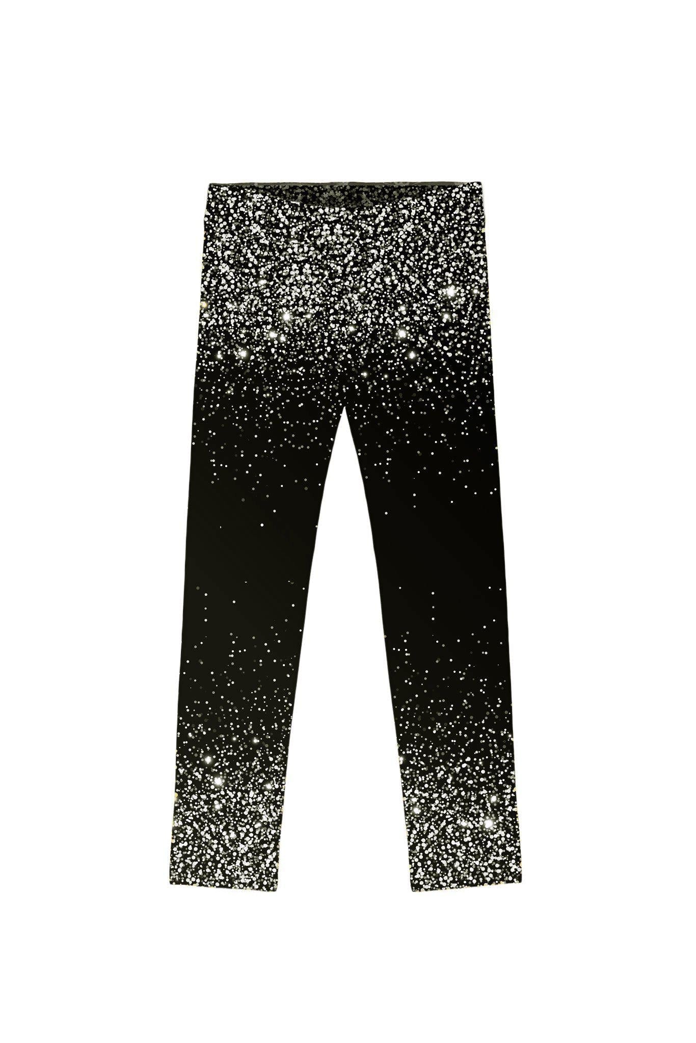 3 for $49! Silver Chichi Lucy Stunning Black Printed Leggings - Kids - Pineapple Clothing