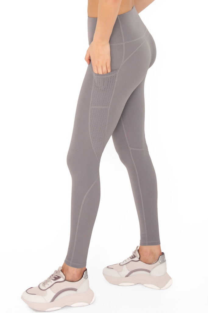 Gymshark leggings grey ladies womens stretch workout sports everyday basic  small 