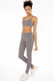 SEMI-ANNUAL SALE! Silver Grey Kelly Strappy Padded Sports Bra - Women - Pineapple Clothing