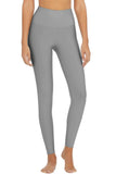 Silver Recycled Lucy Light Grey Leggings Yoga Pants - Women - Pineapple Clothing