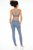 SEMI-ANNUAL SALE! Sky Blue Kelly Strappy Padded Sports Bra - Women - Pineapple Clothing
