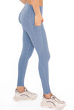 SEMI-ANNUAL SALE! Sky Blue Cassi Mesh Pockets Workout Leggings Yoga Pants - Women - Pineapple Clothing