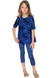 Blue Soulmate Sophia Lace Print Sleeved Party Top - Girls - Pineapple Clothing