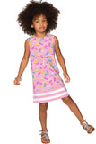 Sugar Baby Adele Pink Candy Print Cute Summer Shift Dress - Girls - Pineapple Clothing