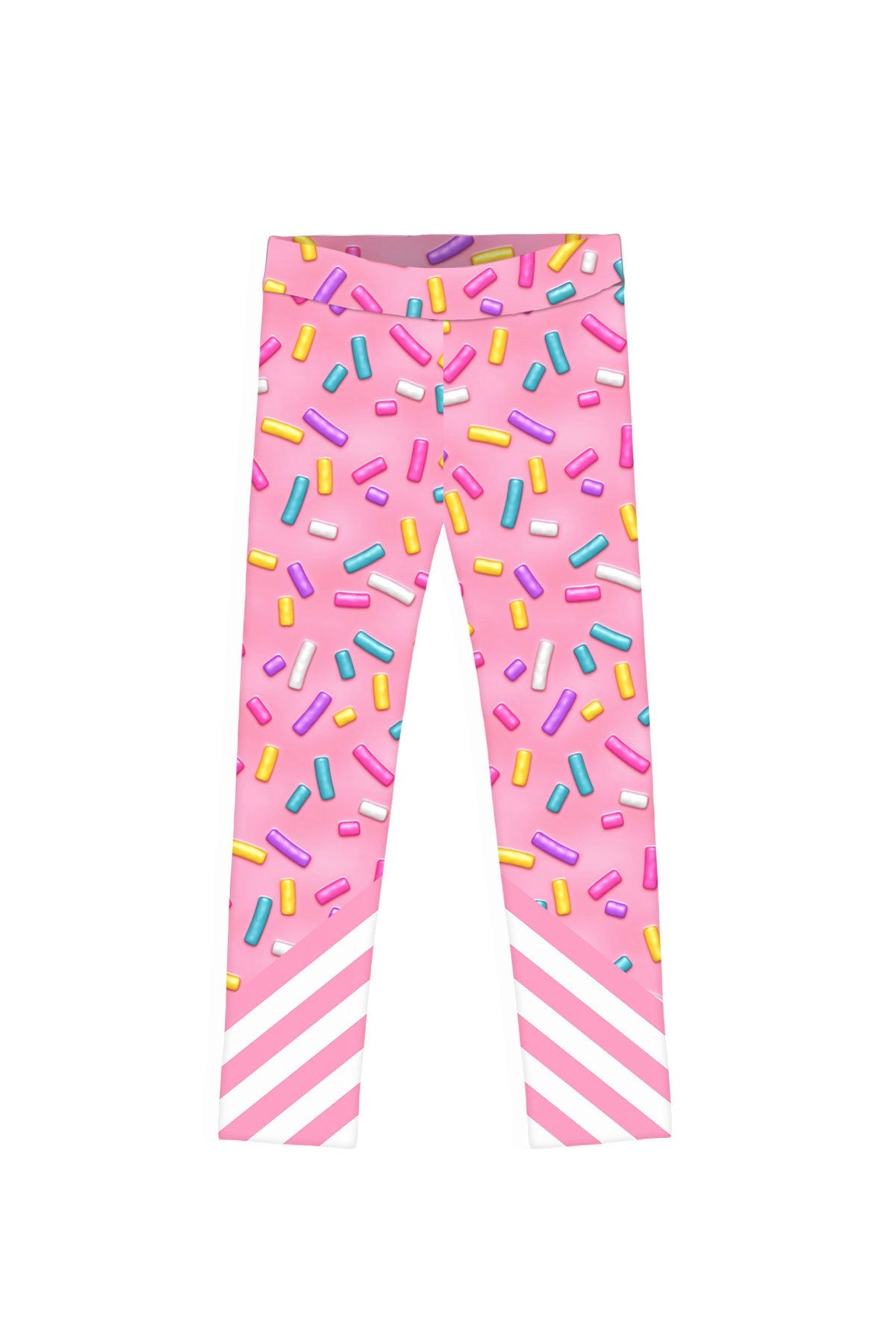 3 for $49! Sugar Baby Lucy Pink Candy Print Cute Summer Leggings - Kids - Pineapple Clothing