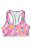 Sugar Baby Stella Pink Seamless Racerback Sport Yoga Bra - Women - Pineapple Clothing