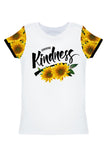 Sunnyflower Zoe White Designer Quote Floral Print T-Shirt - Women - Pineapple Clothing