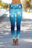 The Snow Queen Lucy Blue Winter Print Leggings Yoga Pants - Women - Pineapple Clothing