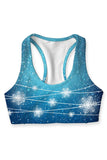 The Snow Queen Stella Blue Seamless Racerback Sport Yoga Bra - Women - Pineapple Clothing
