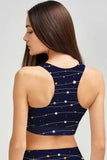 To the Moon & Back Starla High Neck Padded Crop Top Sports Bra - Women - Pineapple Clothing