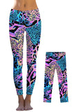 Trendsetter Lucy Blue Pink Animal Printed Leggings - Mommy and Me - Pineapple Clothing