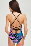 Trendsetter Nikki Blue & Pink Animal Print One-Piece Swimsuit - Women - Pineapple Clothing
