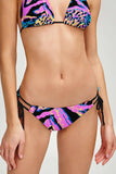 Trendsetter Sofia Blue & Pink Loop Tie Hipster Bikini Bottom - Women - Pineapple Clothing