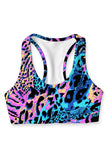 Trendsetter Stella Blue Pink Seamless Racerback Sport Yoga Bra - Women - Pineapple Clothing