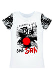 3 for $49! Tribe Zoe Black & White Designer Aztec Print T-Shirt - Women - Pineapple Clothing