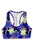 Trick or Treat Stella Blue Seamless Racerback Sport Yoga Bra - Women - Pineapple Clothing