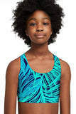 3 for $49! Tropical Dream Stella Seamless Racerback Sports Bra Crop Top - Kids - Pineapple Clothing