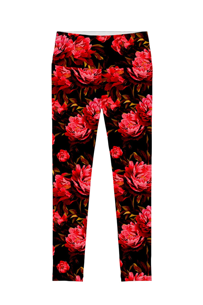 True Passion Lucy Floral Print Performance Legging Women Pineapple Clothing