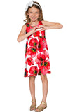 Tulip Salsa Sanibel Empire Waist Red Floral Knit Dress - Girls - Pineapple Clothing