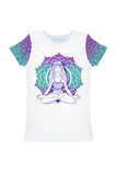 Ultraviolet Zoe White Mandala Geometric Print T-Shirt - Kids - Pineapple Clothing