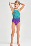 Ultraviolet Becky Purple Mint Full Coverage One-Piece Swimsuit - Girls - Pineapple Clothing