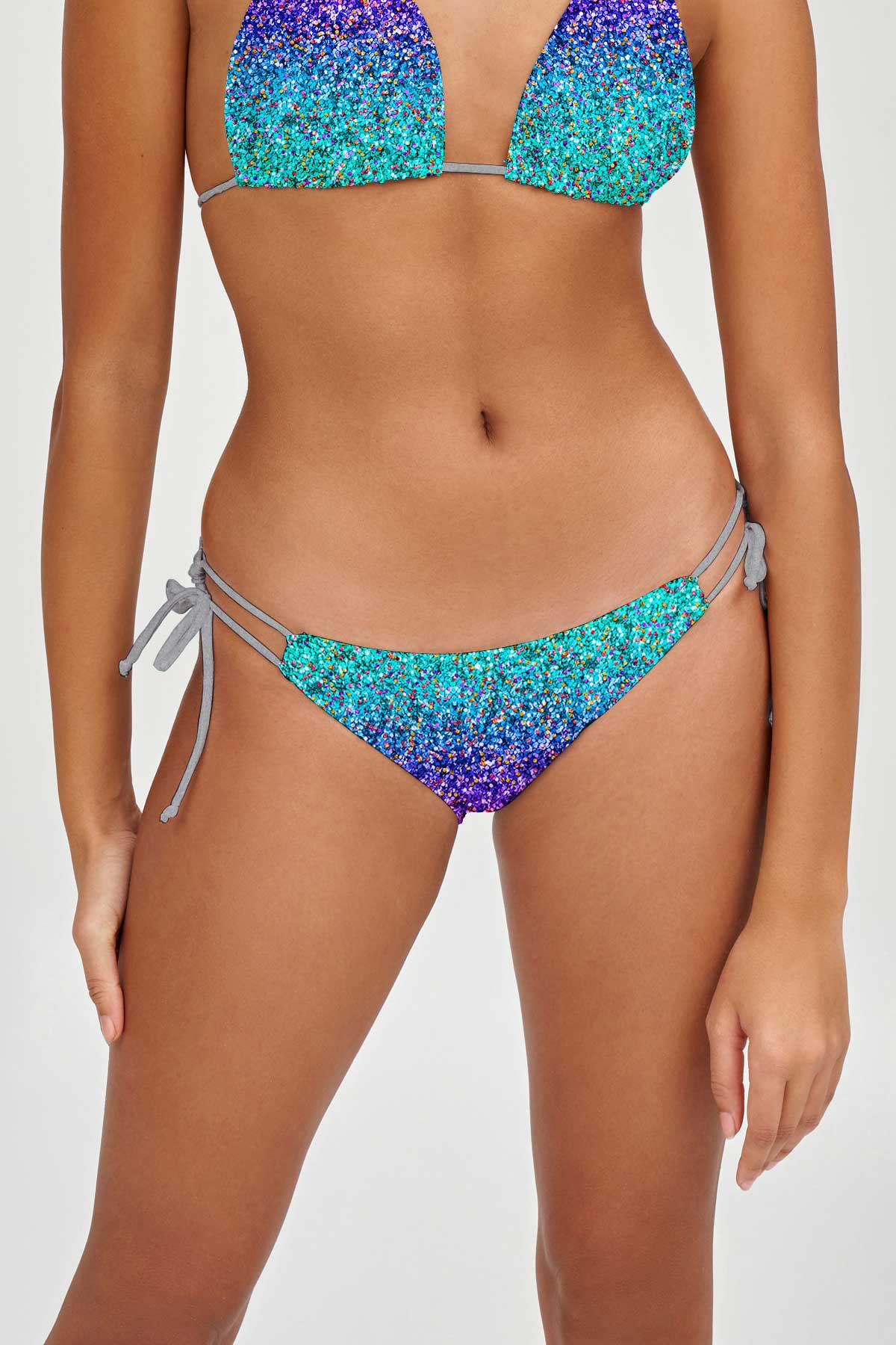 Ultraviolet Sofia Purple Loop Tie Side Hipster Bikini Bottom - Women - Pineapple Clothing