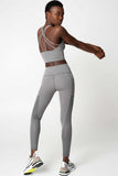 SALE! Silver Grey Cassi Mesh & Pockets Workout Leggings Yoga Pants - Women - Pineapple Clothing