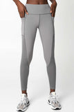 SALE! Silver Grey Cassi Mesh & Pockets Workout Leggings Yoga Pants - Women - Pineapple Clothing