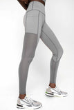 SALE! Silver Grey Cassi Mesh & Pockets Workout Leggings Yoga Pants - Women - Pineapple Clothing