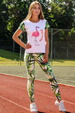 SEMI-ANNUAL SALE! Island Life Lucy Floral Print Performance Leggings - Women - Pineapple Clothing