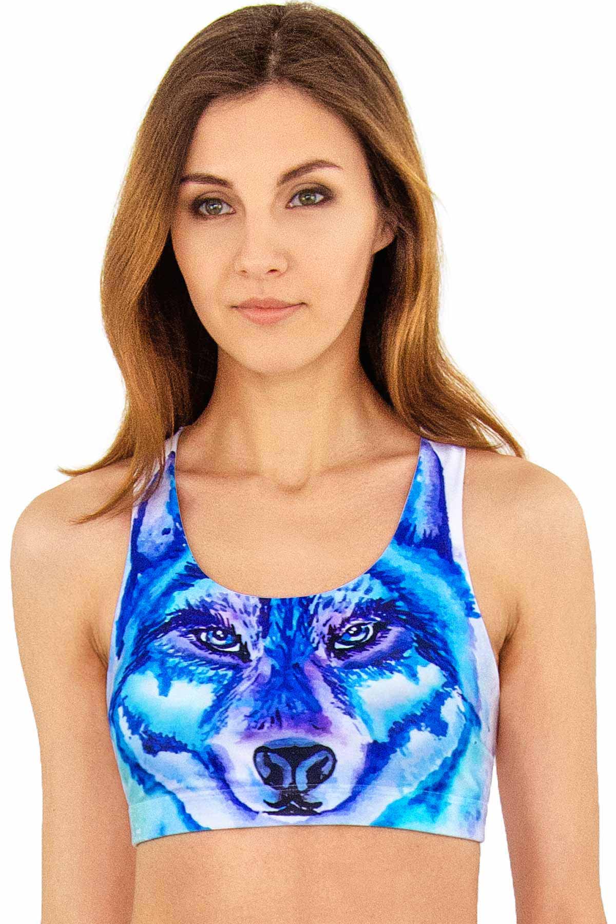 SEMI-ANNUAL SALE! Dance with the Wolves Stella Seamless Racerback Sport Yoga Bra - Women - Pineapple Clothing