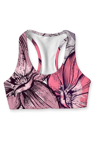 Fantasia Ellie Pink Floral Print Yoga Capri Leggings - Women
