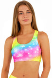 Bright Story Stella Colorful Seamless Racerback Sport Yoga Bra - Women - Pineapple Clothing