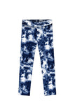 Waterfall Lucy Blue Cute Tie Dye Printed Stretch Leggings - Kids - Pineapple Clothing