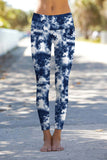 Waterfall Lucy Blue Tie Dye Printed Leggings Yoga Pants - Women - Pineapple Clothing