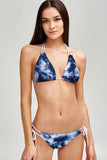 Waterfall Sofia White Blue Loop Tie Side Hipster Bikini Bottom - Women - Pineapple Clothing