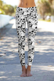 White Witch Lucy Skull Print Halloween Leggings Yoga Pants - Women - Pineapple Clothing