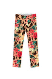 Wild & Free Lucy Cute Floral Leopard Print Leggings - Girls - Pineapple Clothing