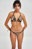 Wild Instinct Lara Brown Leopard Print Triangle Bikini Top - Women - Pineapple Clothing