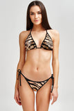 Wild Instinct Lara Brown Leopard Print Triangle Bikini Top - Women - Pineapple Clothing