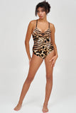 Wild Instinct Nikki Brown Leopard Print One-Piece Swimsuit - Women - Pineapple Clothing